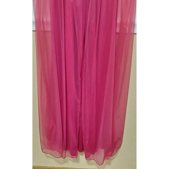 VTG Fuchsia Pink Maxi Gown & Sheer Robe - Picture 3 of 12